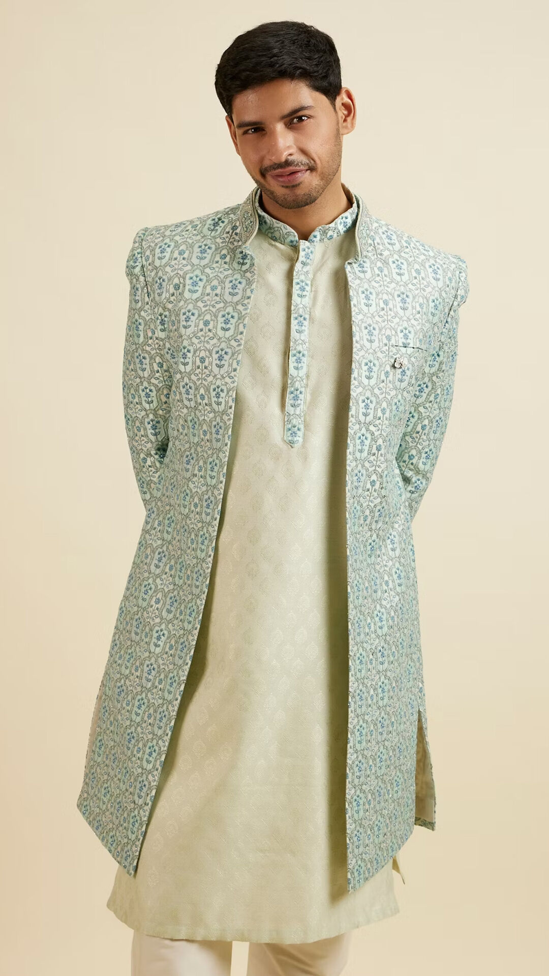  A groom flaunting a stylist chikankari sherwani